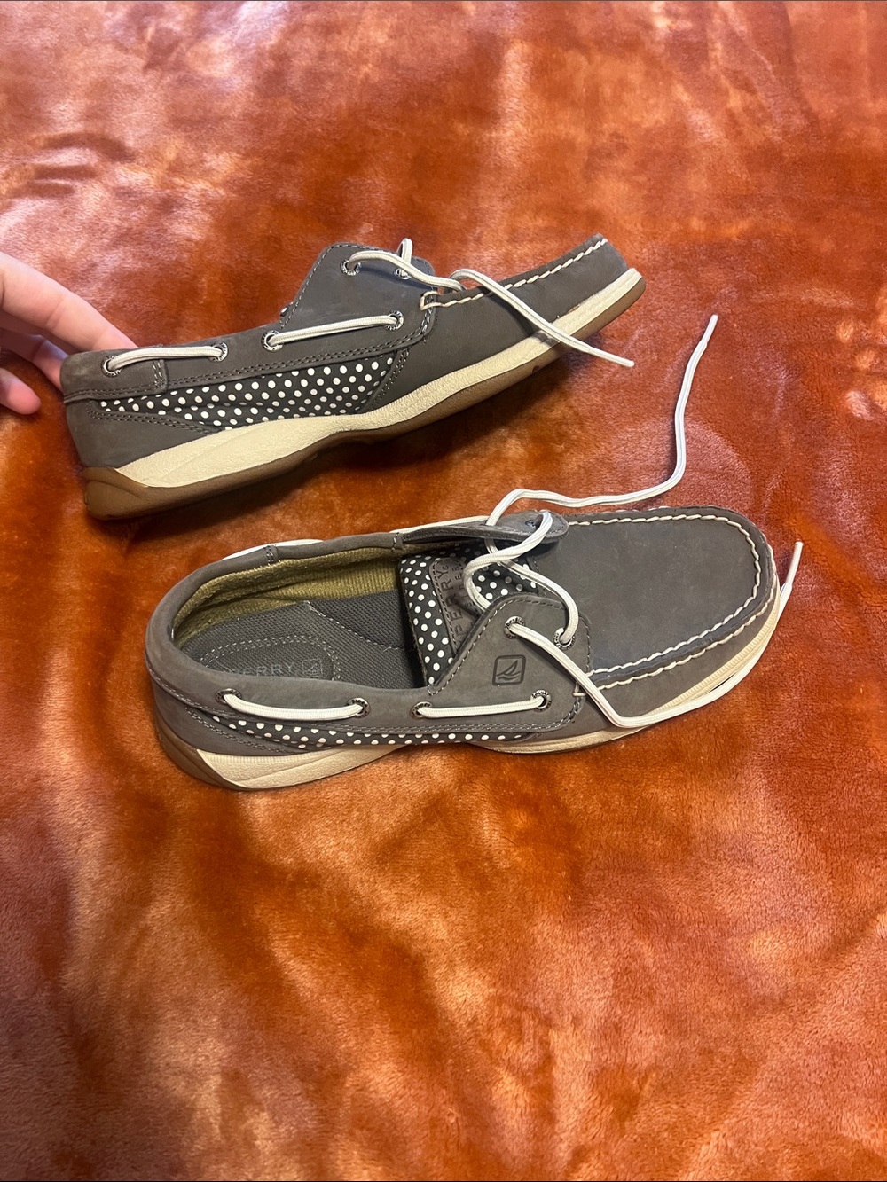 adidas Gray Women's Slip-On Boat Loafers with White Laces